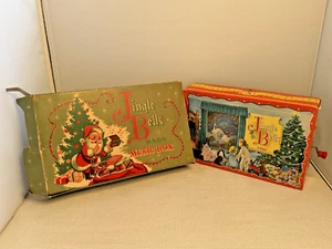 Vintage Jingle Bells In Action Music Box & Original Box - Works Phillips Mattell - Picture 1 of 11