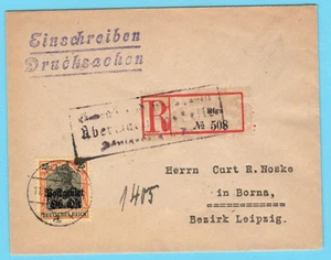 LATVIA 1918, German Occup. Ober Ost. R. Cover RIGA TO BORNA Censored UK 538 - Picture 1 of 2