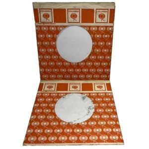 Columbia Records Company Sleeves 45 RPM Vinyl Lot of 2 Orange White Logo  - Picture 1 of 6