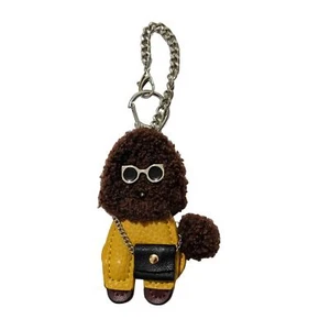 New fashionista brown poodle dog keyring Keychain key chain ring bag charm - Picture 1 of 3