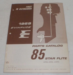 1969 Evinrude Outboard Parts Catalog 85 HP Star Flite - Picture 1 of 2