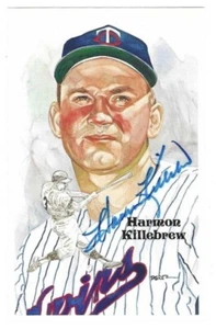 Autographed HARMON KILLEBREW Minnesota Twins Perez Steele Post Card With COA - Picture 1 of 1