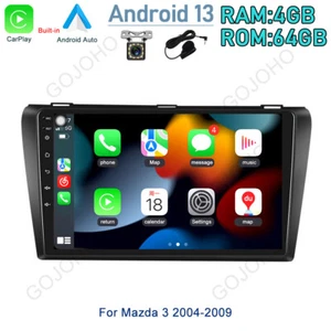 4+64GB For 2004-2009 Mazda 3 Radio Apple CarPlay Android 13 Car Stereo GPS Navi - Picture 1 of 21