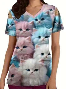 scrub tops women - Picture 1 of 3