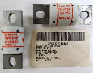 Lot of 5 - NEW Ferraz Shawmut A13X80 Fuse Cartridge 80A 130V AC/DC - Picture 1 of 1