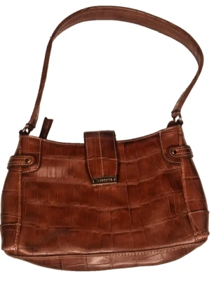 Bolso de mano Liz Claiborne marrón imitación cuero cocodrilo cocodrilo cocodrilo Foto 1 de 4