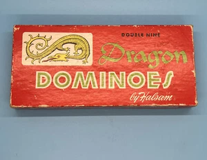 Vintage Original 55 Dragon DOMINOES Double Nine Game 1960's Halsam #920 Complete - Picture 1 of 9