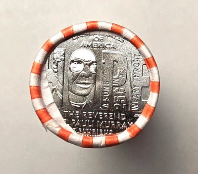 Roll of 40 2024-D NEW BU REVEREND DR. PAULI MURRAY QUARTER,  FREE SHIPPING - Image 1 of 4