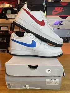 Nike Air Force 1 Low White Red Blue Size 10.5 OG All Crazy CLEAN - Picture 1 of 7