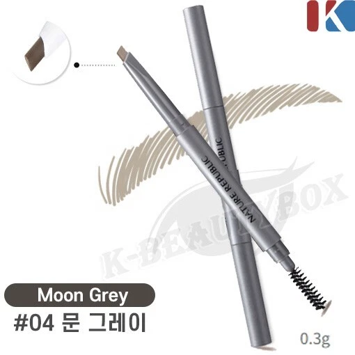 NATURE REPUBLIC Botanical Auto Eyebrow Combination Liner+Brush #04 Moon Gray - Image 1 of 4