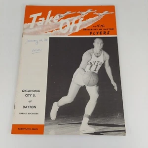 Dayton Flyers vs. Oklahoma City Chiefs Take Off Basketball Program Jan 16 1958 - Picture 1 of 10