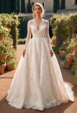 Ivory Wedding Dresses Bridal Gowns Custom Any Color Plus Size Lace Up Zipper