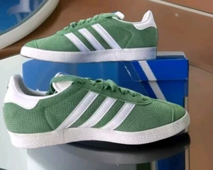 [IG1634] Adidas Men's Gazelle Preloved Green Cloud White Sneakers Size 10 NEW - Picture 1 of 7