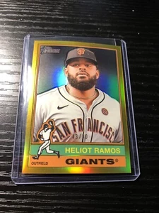 🔥HELIOT RAMOS Gold Refractor 43/50-2025 Topps Heritage Chrome SP #32 GIGANTES - Imagen 1 de 2