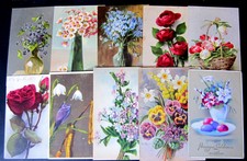 FIORI - Lotto da 50 cartoline formato piccolo - differenti - perfette