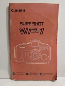SELTEN CANON WP-1 SURE SHOT KAMERA BESITZERANLEITUNG BUCH ~ KOSTENLOSER SCHNELLER VERSAND - Bild 1 von 2