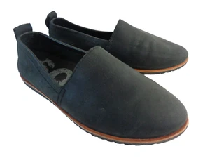 Zapatos Mocasines Informales SOREL Ella Flats EE. UU. 7M Cuero Negro Punta Redonda - Imagen 1 de 9