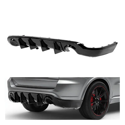 Rear Bumper Diffuser Dual Exhaust For Dodge Durango R/T SRT 2011-22 Gloss Black — 第 1/4 张图片
