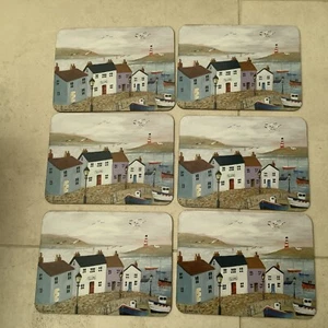 6 Bonfield Coastal/Harbour Design Place Mats 11.5x8.5ins Holiday Home Caravan - Picture 1 of 2