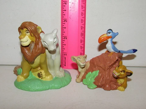 2 Disney Lion King Lil Classics PVC Figures Cake Toppers Toys - Simba Nala Zazu Cover