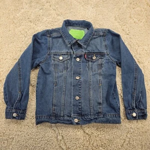 Levi Strauss Womens Youth Denim Jacket Size Small (8-10 Years) 100% Cotton Lucky - Picture 1 of 10