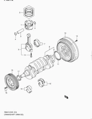 1261085E00 Puleggia Albero Motore per SUZUKI IGNIS (RM/MH) Básico 2006 3631677 - Immagine 1 di 4