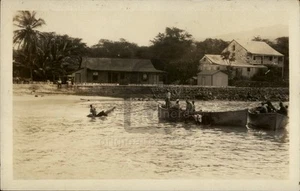 RPPC Territory Hawaii Horse Cattle Loading Kailua Bay c1910 Real Photo 117503 - Picture 1 of 5