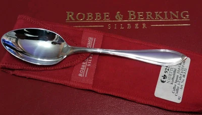 ROBBE & BERKING NAVETTE KAFFEE LÖFFEL 925 STERLING SILBER BESTECK UNBENUTZT - Bild 1 von 2
