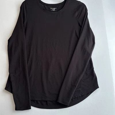Tek Gear Drytek Women’s Long Sleeve Black Performance Shirt Longer Back Sz M - Image 1 of 4