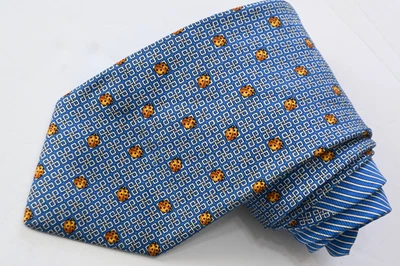 Gravata masculina GIANNI VERSACE AZUL C: 3 1/2" POR L: 58" FABRICADA NA ITÁLIA - Imagem 1 de 4