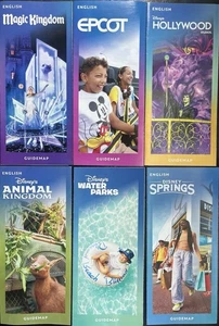2025 Newest Walt Disney World Theme Park Guide Maps-6 New Maps Newest! - Picture 1 of 8