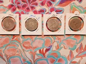 4 x5 DM Silberfünfer ( Heiermann ) DFGJ 1951 - Bild 1 von 2