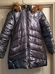 Matalan Shiny Blue Padded Puffer Jacket 10 years - Picture 1 of 6