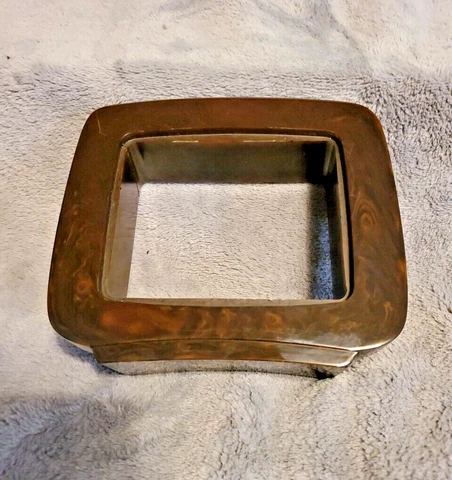 Thick Marbled Brown Butterscotch Catalin Bakelite GE Clock Casing 390 grams Cover