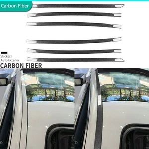 6Pcs Real Carbon Fiber Car Roof Side Cover Trim For BMW 7 Series G11 G12 2015-22 - Foto 1 di 21