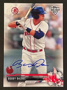 2017 Topps Holiday Bobby Dalbec Bowman AUTO Autograph Turkey Parallel 1/35 - Picture 1 of 3