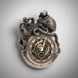 Orologio Steampunk Nostradamus Prophet Polpo - Intricato Decorazione Nautica Vintage - Foto 1 di 6
