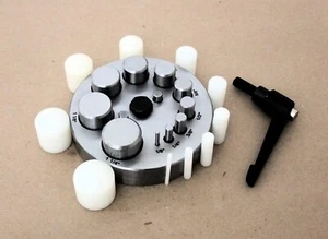 Very Large Disc Cutter 1/8" To 1 1/4" With 10 Punches And Centering Dies - Picture 1 of 2