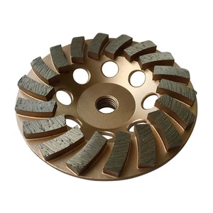 Ruote coppa rettifica calcestruzzo 4,5"" 18 diamanti abrasivi turbo seg 5/8""-11 Arbor - Foto 1 di 3