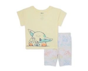 Star Wars YODA Girls Short Sleeve Pajama Sleep Set sizes 4,8,10 #C8V - Picture 1 of 2