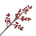 Flower Artificial Red Berry Useful Plastic Red Tree Decorations 1Pcs 1X