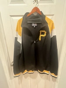 Men’s 3 XL Genuine MLB Glll Sports Carl Bank Black Pittsburgh Pirates ZipJacket - Picture 1 of 8