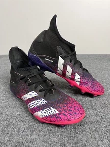 Adidas Men Predator FREAK.3 FG Cleats Soccer Football Black Pink FW7530 sz 4.5 - Picture 1 of 8