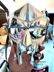 MF Doom Mask , Gladiator Mask For Adults Gold Finish Brass Face Armor, Medieval - Picture 1 of 8