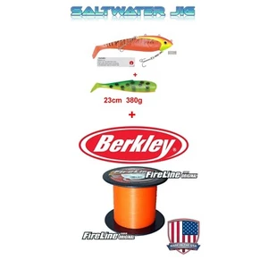 Cebo de pescado grande Norge Jig 380 g + 300 m BERKLEY Fireline Tournament Blaze naranja - Imagen 1 de 4