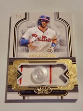 2023 TOPPS TIER ONE BRYCE HARPER UNIFORM BUTTON RELIC #/5 PHILADELPHIA PHILLIES