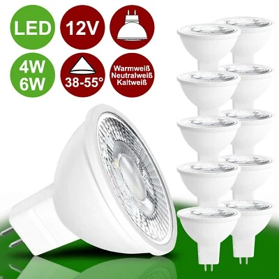 GU5.3 LED 4W 6W Reflektor Leuchtmittel MR16 12V Lampe Birne Halogen Ersatz Set - Bild 1 von 4