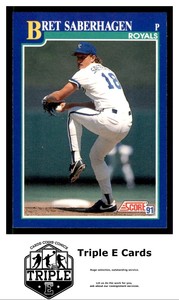 1991 Score #6 Bret Saberhagen Kansas City Royals ~A3L