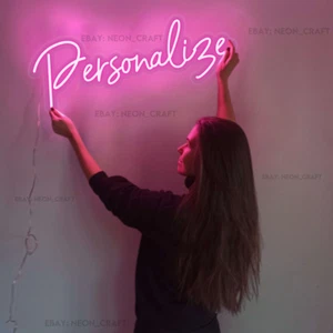 Personalized Neon Sign Custom LED Night Light Home Decor Logo Name Business Sign - Picture 1 of 17