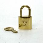 Louis Vuitton Cadena PadLock & Key Gold Tone Brass No.311 #FB441-31